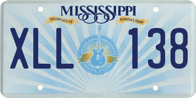 MS license plate XLL138