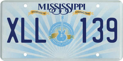 MS license plate XLL139