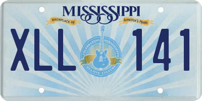 MS license plate XLL141