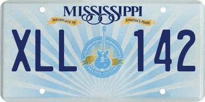 MS license plate XLL142