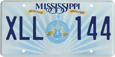 MS license plate XLL144