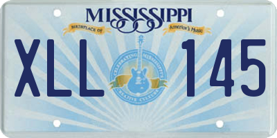 MS license plate XLL145