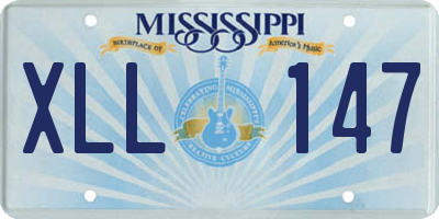 MS license plate XLL147
