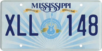 MS license plate XLL148