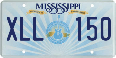 MS license plate XLL150