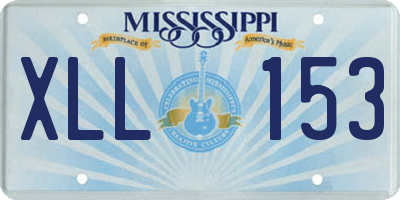 MS license plate XLL153