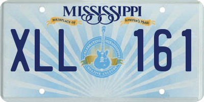 MS license plate XLL161