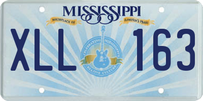 MS license plate XLL163