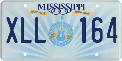 MS license plate XLL164