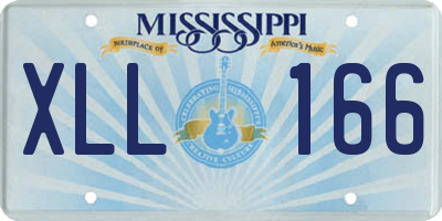 MS license plate XLL166