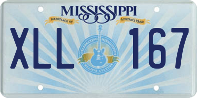 MS license plate XLL167