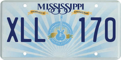 MS license plate XLL170