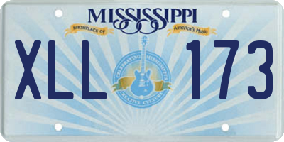 MS license plate XLL173