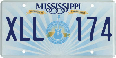 MS license plate XLL174