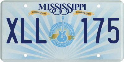 MS license plate XLL175