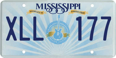 MS license plate XLL177