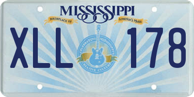 MS license plate XLL178