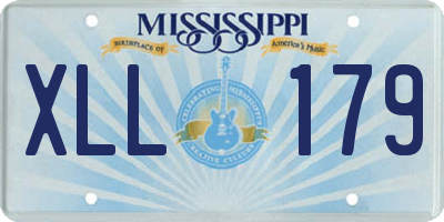 MS license plate XLL179