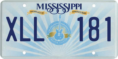 MS license plate XLL181