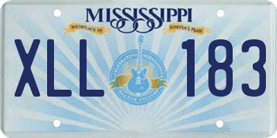 MS license plate XLL183