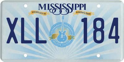 MS license plate XLL184