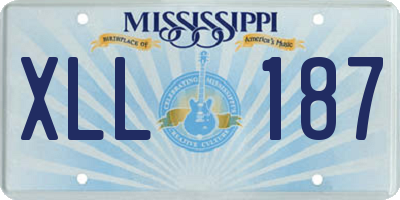 MS license plate XLL187
