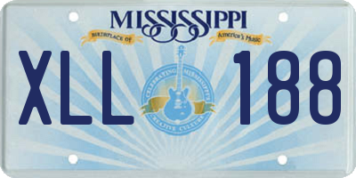 MS license plate XLL188