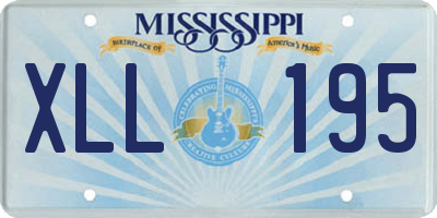 MS license plate XLL195