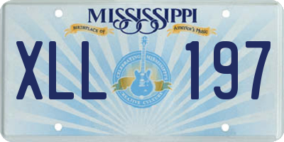 MS license plate XLL197