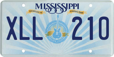 MS license plate XLL210