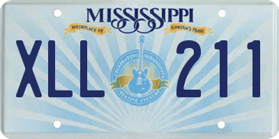 MS license plate XLL211