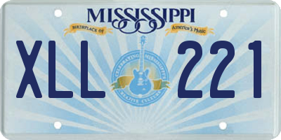MS license plate XLL221