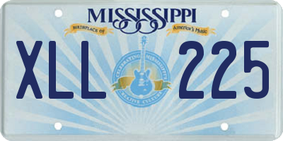 MS license plate XLL225