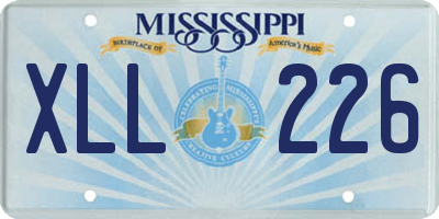 MS license plate XLL226