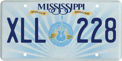 MS license plate XLL228