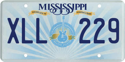 MS license plate XLL229