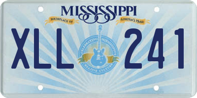 MS license plate XLL241