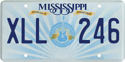 MS license plate XLL246