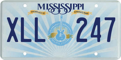 MS license plate XLL247