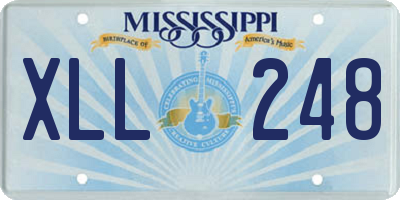 MS license plate XLL248