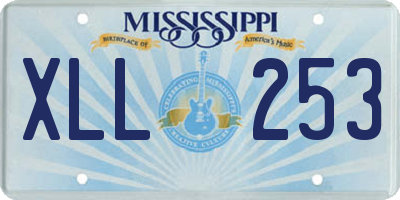 MS license plate XLL253