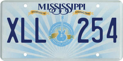 MS license plate XLL254