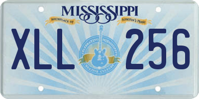 MS license plate XLL256