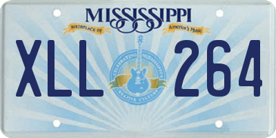 MS license plate XLL264