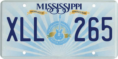 MS license plate XLL265