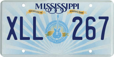 MS license plate XLL267