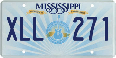 MS license plate XLL271