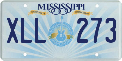MS license plate XLL273