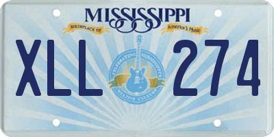 MS license plate XLL274