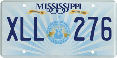 MS license plate XLL276